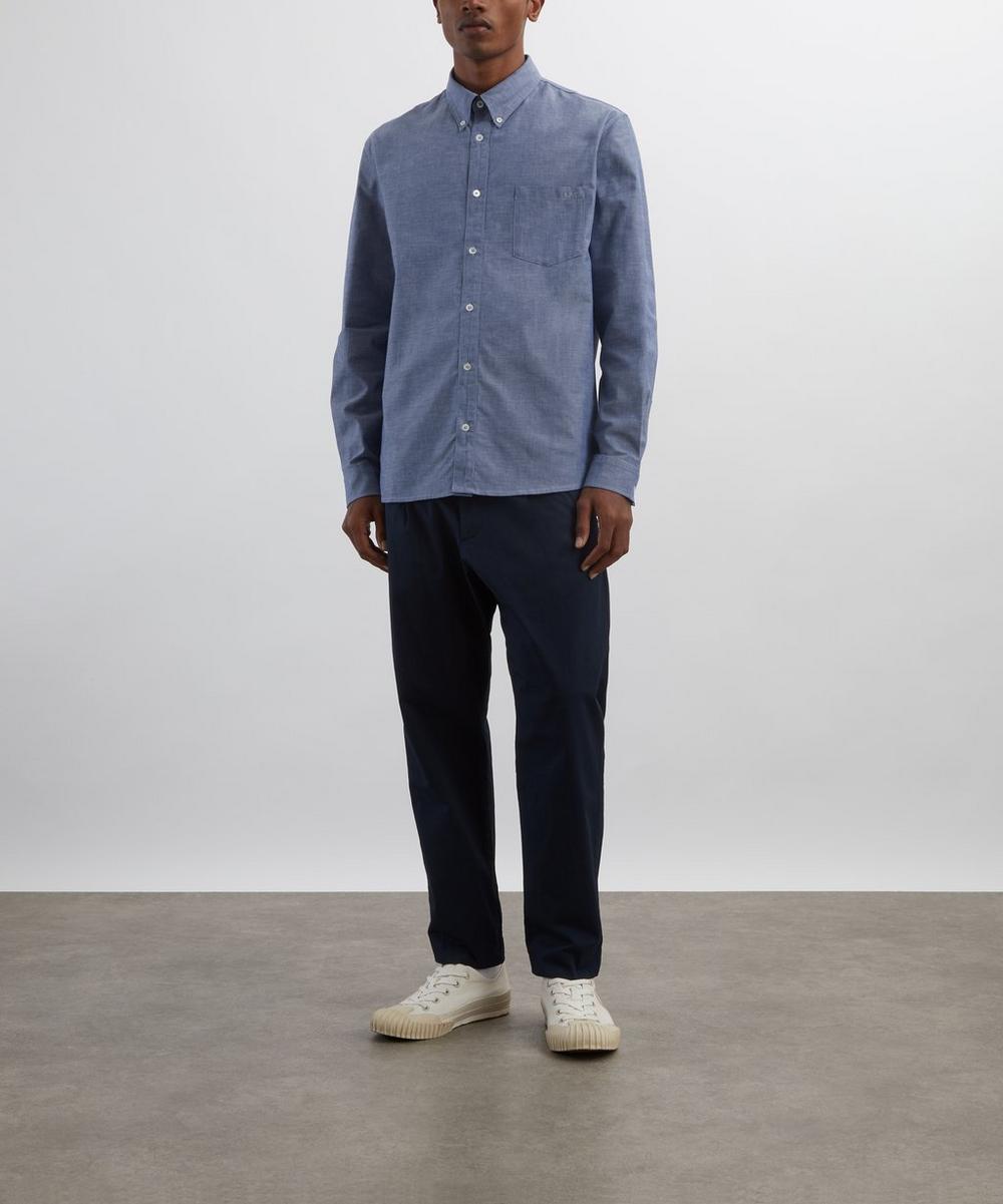 liberty london A.P.C. Edouard Brodé Chambray Cotton Shirt