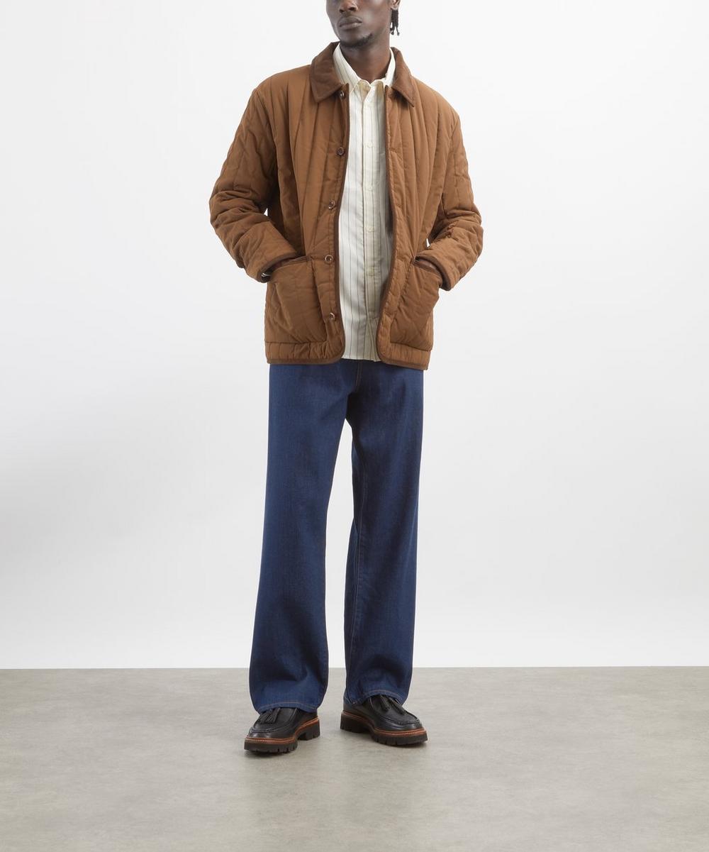 liberty london A.P.C. Leone Chestnut Brown Quilted Jacket