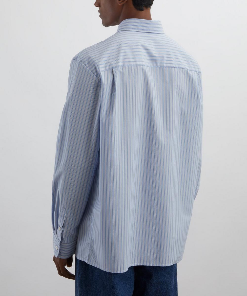 Liberty London A.P.C. Malo Blue Striped Cotton Shirt