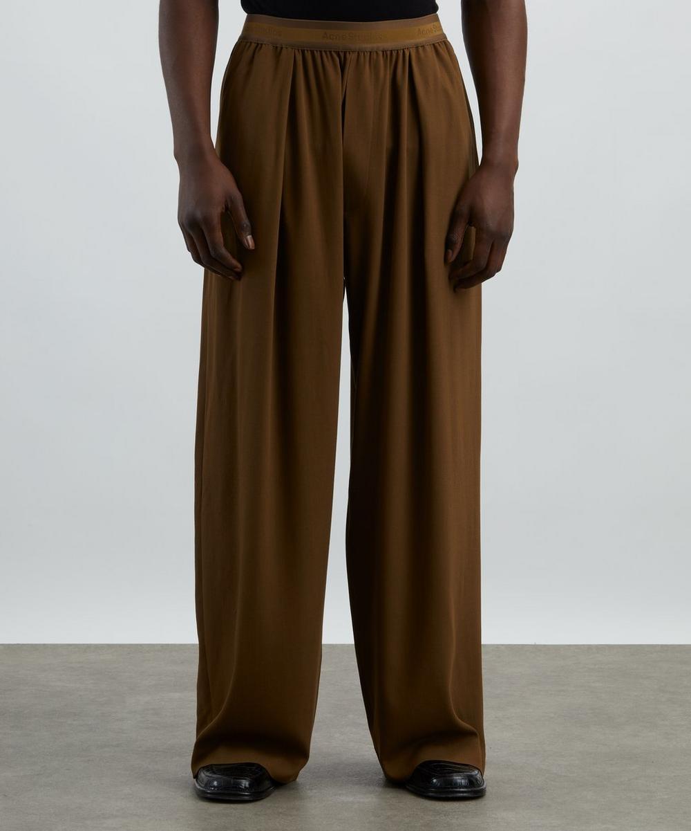 Liberty London Acne Studios Brown Loose-Fit Logo Trousers