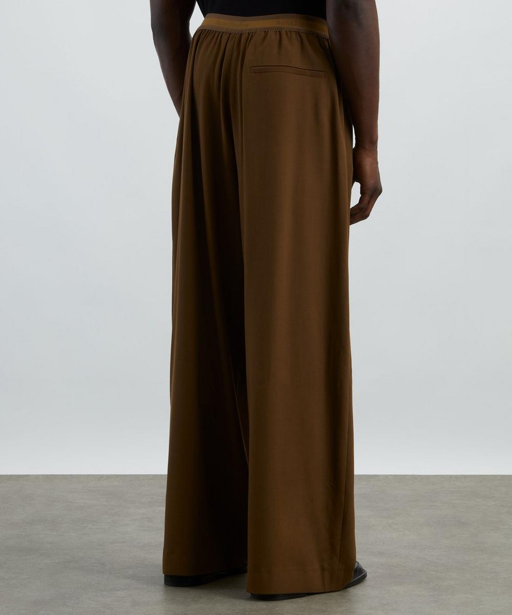 Liberty London Acne Studios Brown Loose-Fit Logo Trousers