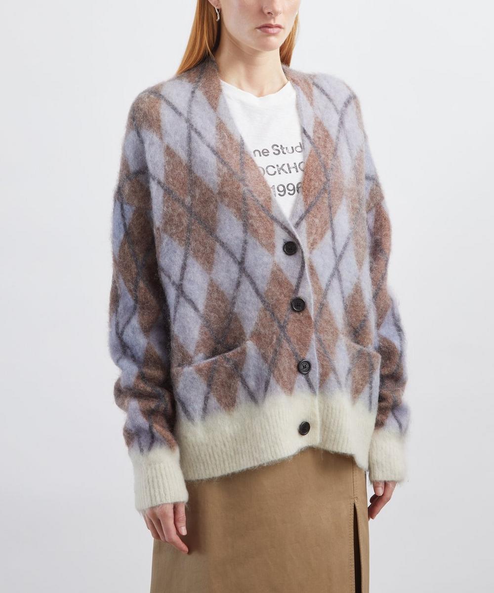 Liberty London Acne Studios Brushed Mohair Checked Cardigan