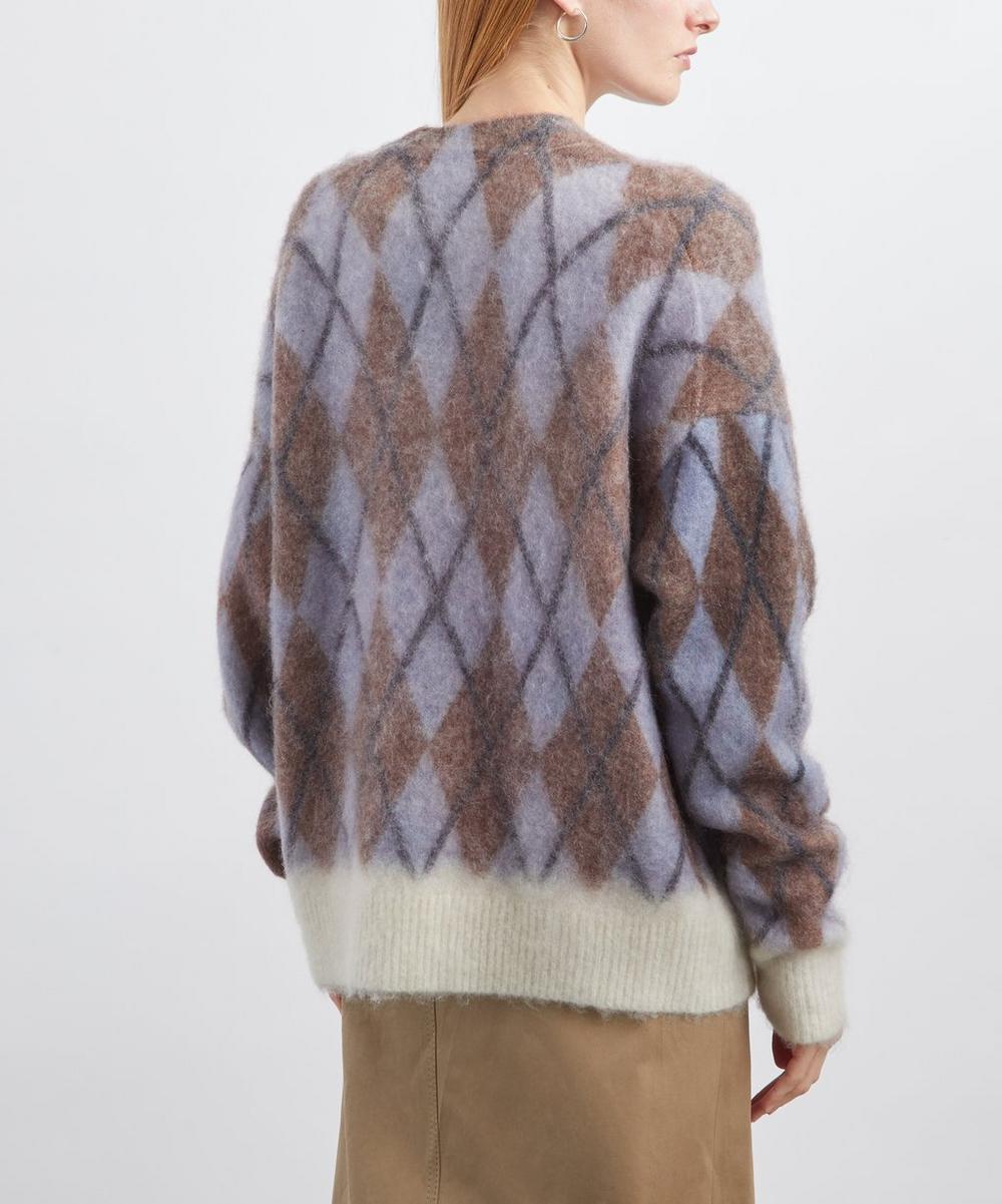 Liberty London Acne Studios Brushed Mohair Checked Cardigan