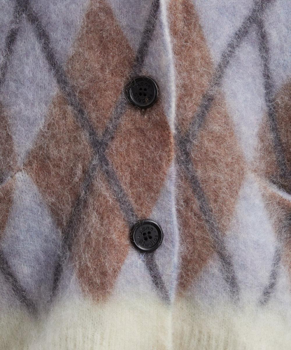 Liberty London Acne Studios Brushed Mohair Checked Cardigan