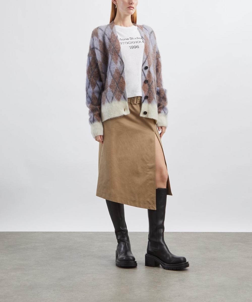 liberty london Acne Studios Brushed Mohair Checked Cardigan