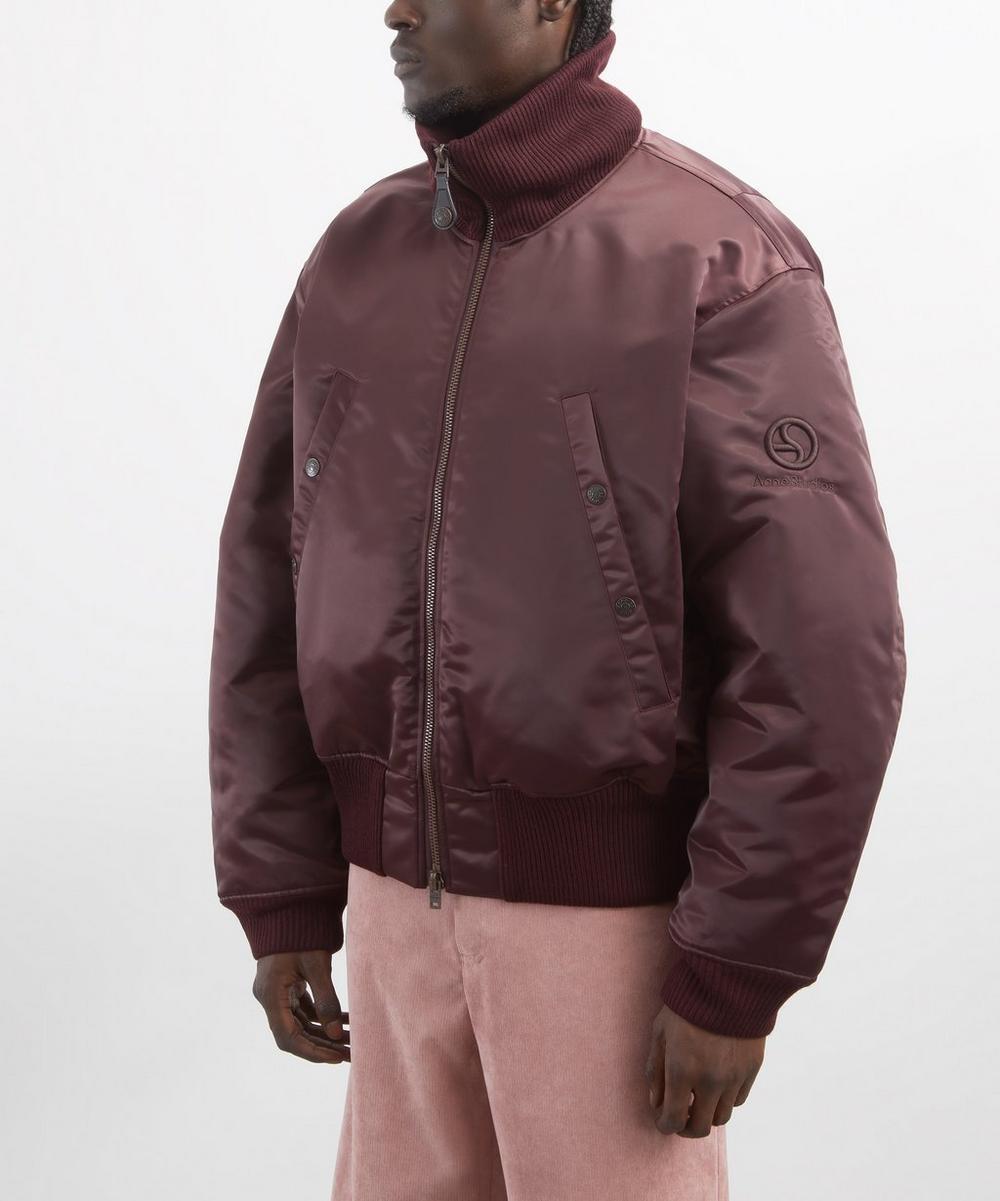Liberty London Acne Studios Burgundy Technical Bomber Jacket