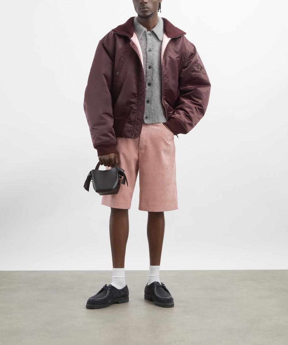 liberty london Acne Studios Burgundy Technical Bomber Jacket