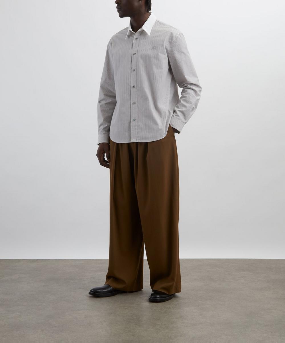 liberty london Acne Studios Contrast Collar Button-Up Shirt