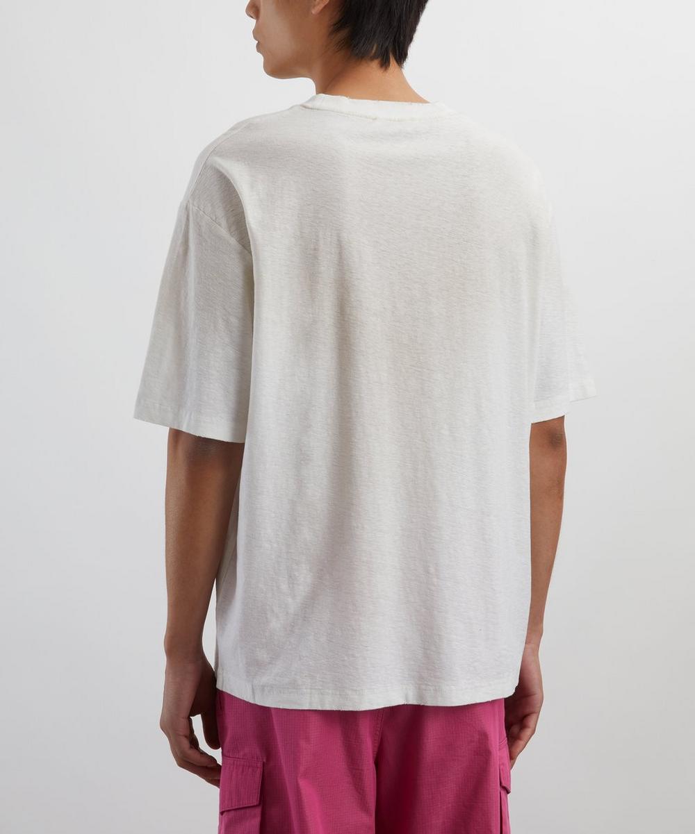 Liberty London Acne Studios Dusty White Relaxed Short-Sleeve Logo T-Shirt