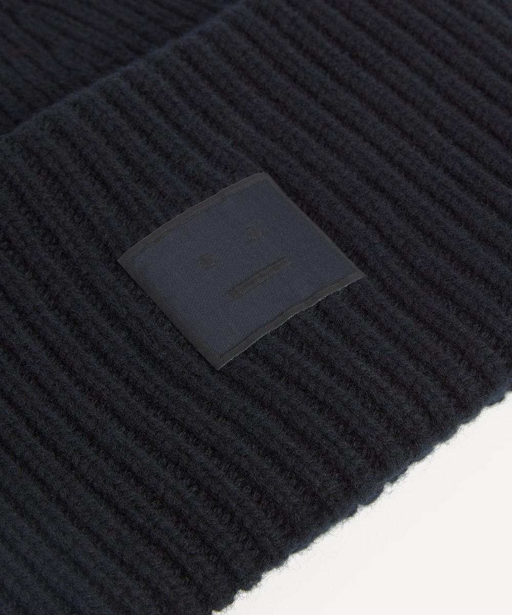 Liberty London Acne Studios Large Face Logo Ribbed Beanie Hat