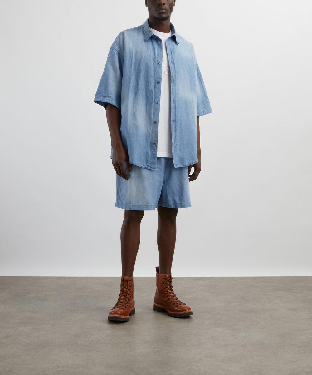 liberty london Acne Studios Logo Stamp Denim Button-Up Shirt