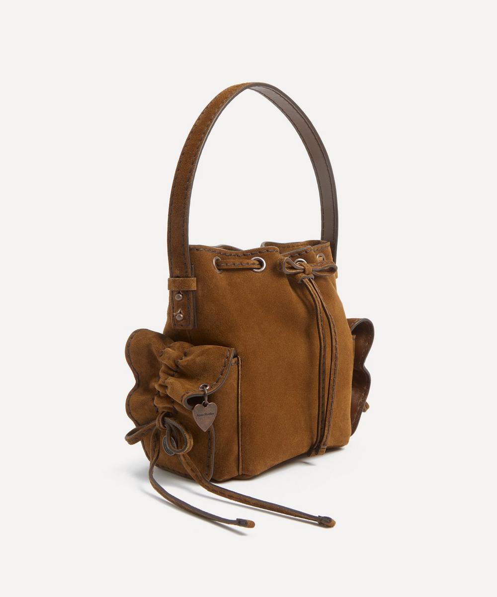Liberty London Acne Studios Multi-Pocket Mini Suede Bucket Bag