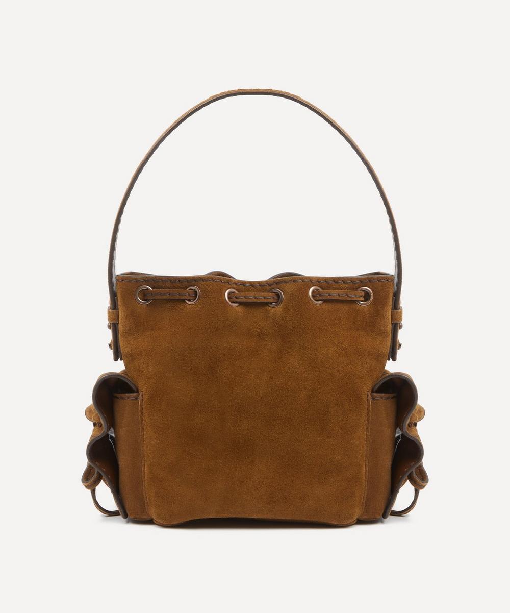 Liberty London Acne Studios Multi-Pocket Mini Suede Bucket Bag
