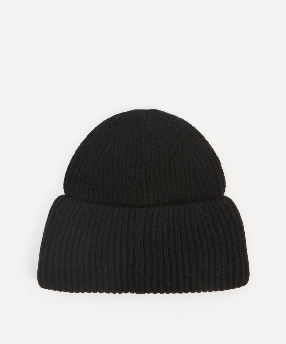 liberty london Acne Studios Small Face Logo Wool Beanie Hat