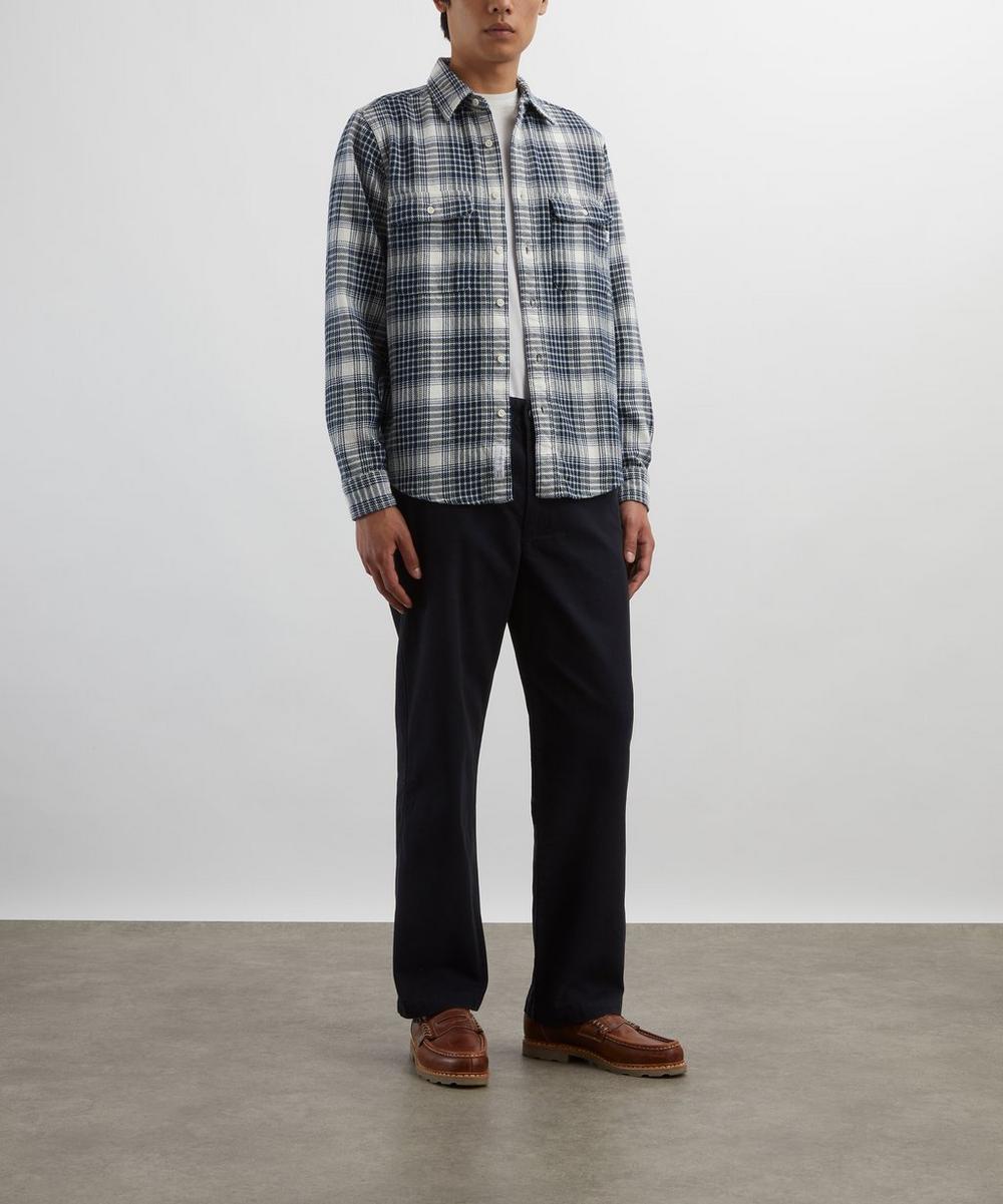 liberty london Adsum Beige Check Classic Plaid Workshirt