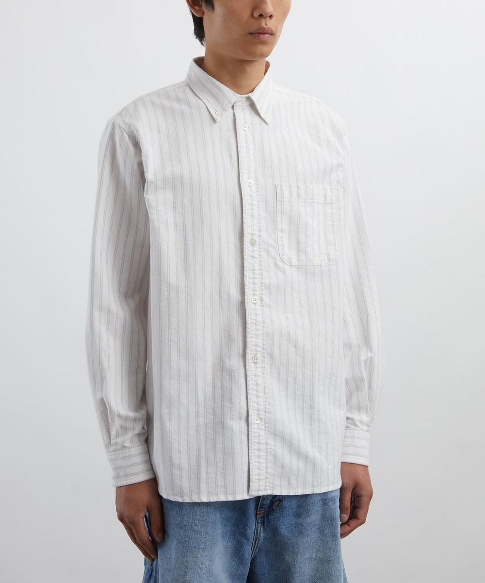 Liberty London Adsum Blue Stripe Premium Oxford Button Down Shirt