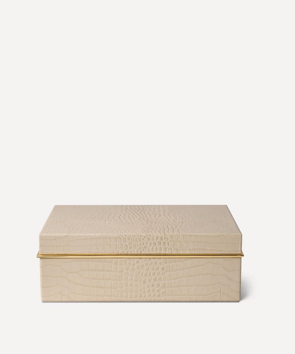 liberty london AERIN Classic Croc-Embossed Leather Large Box