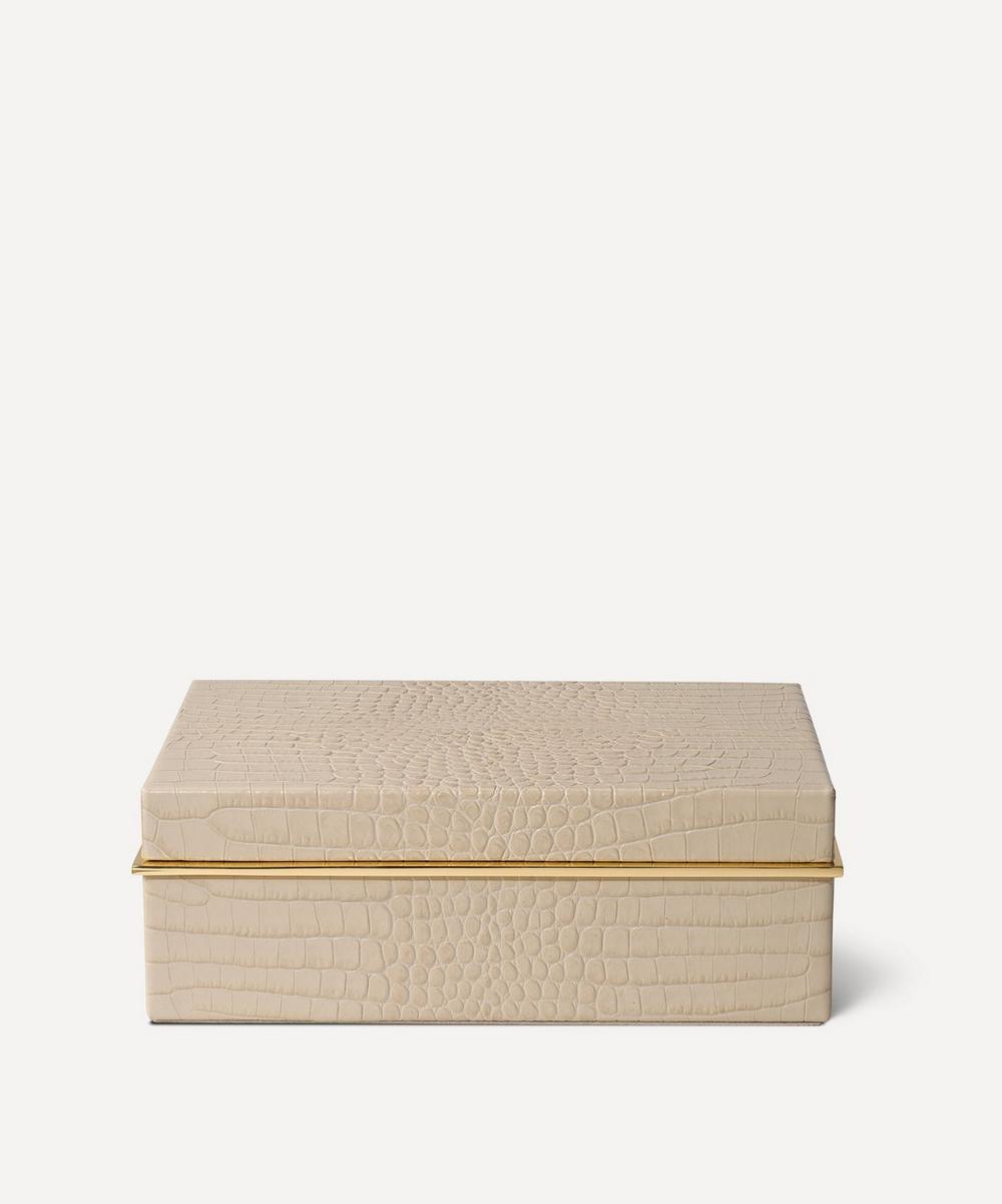 liberty london AERIN Classic Croc-Embossed Leather Small Box