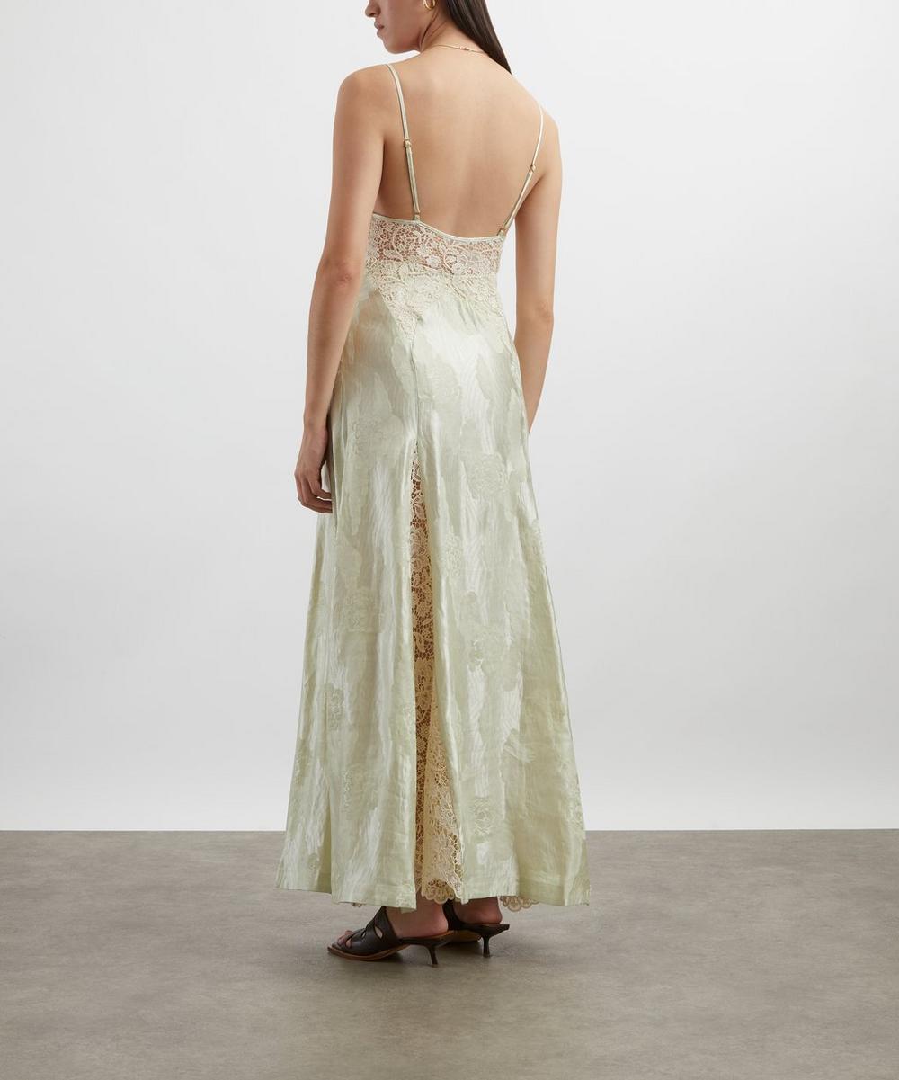 Liberty London ALÉMAIS Apollonia Pistachio Slip Dress