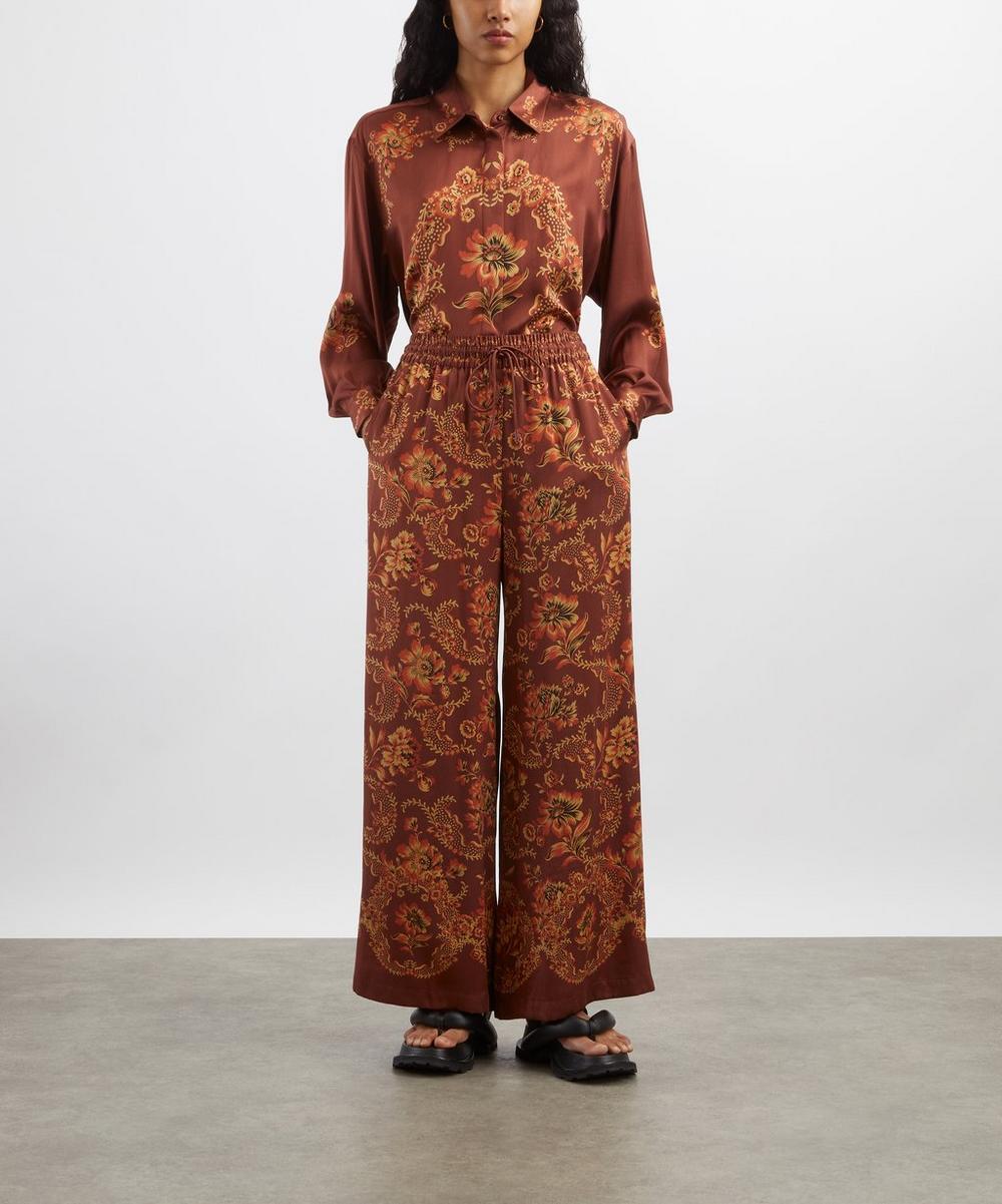 liberty london ALÉMAIS Seraphina Silk Jogger Trousers