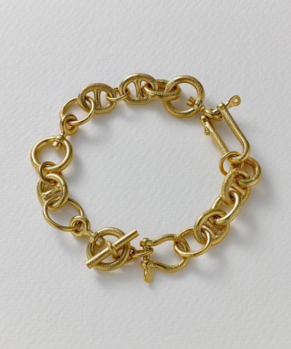 Liberty London Alex Monroe 22ct Gold-Plated Heavy Chain Boatyard Link Bracelet