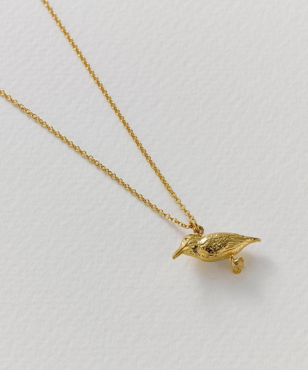 Liberty London Alex Monroe 22ct Gold-Plated Kingfisher Pendant Necklace