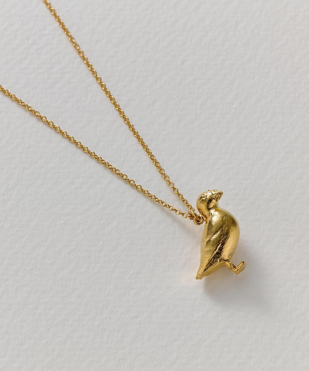 Liberty London Alex Monroe 22ct Gold-Plated Puffin Pendant Necklace