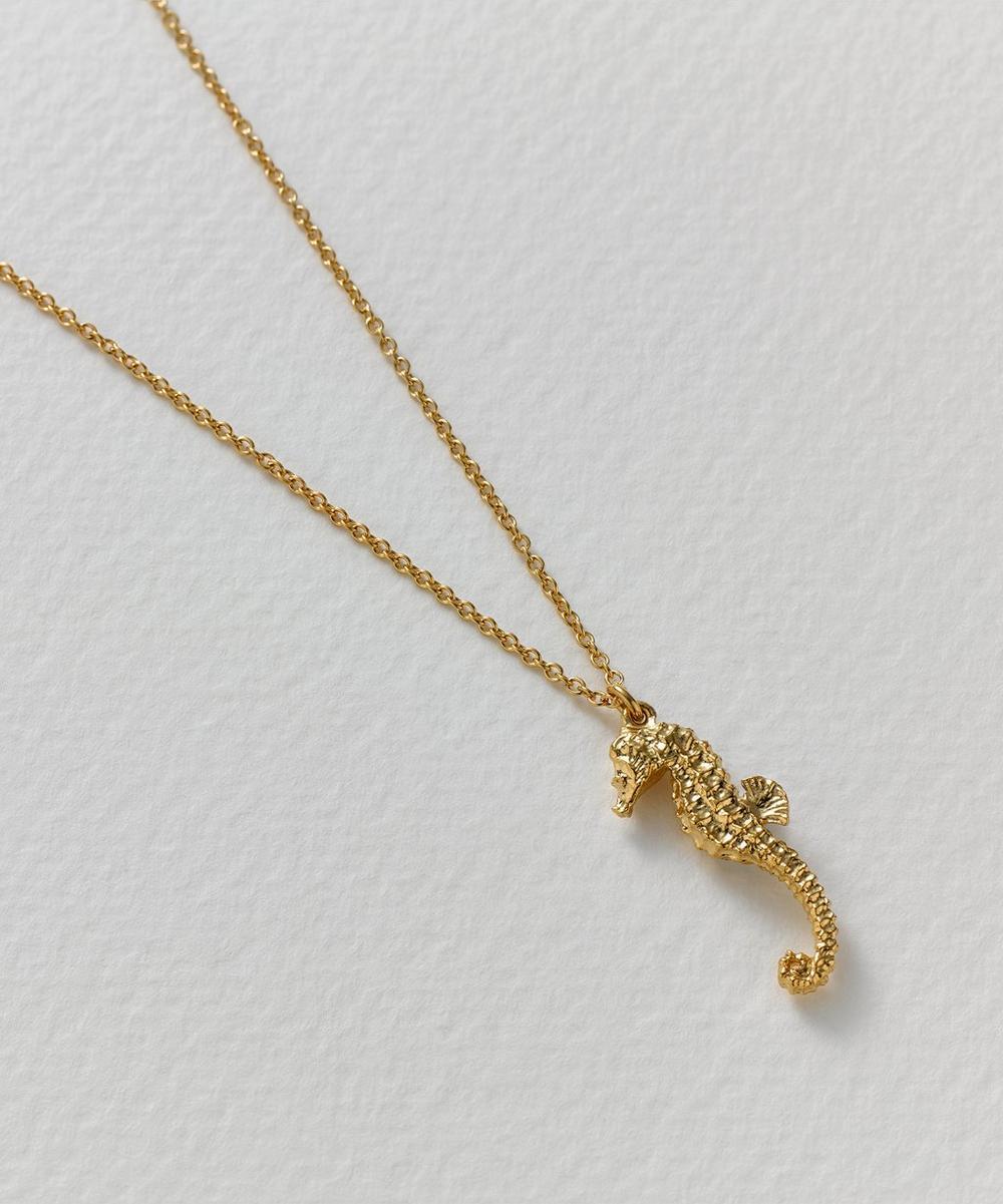 Liberty London Alex Monroe 22ct Gold-Plated Seahorse Pendant Necklace