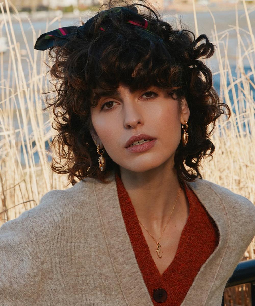 liberty london Alex Monroe 22ct Gold-Plated Seahorse Pendant Necklace