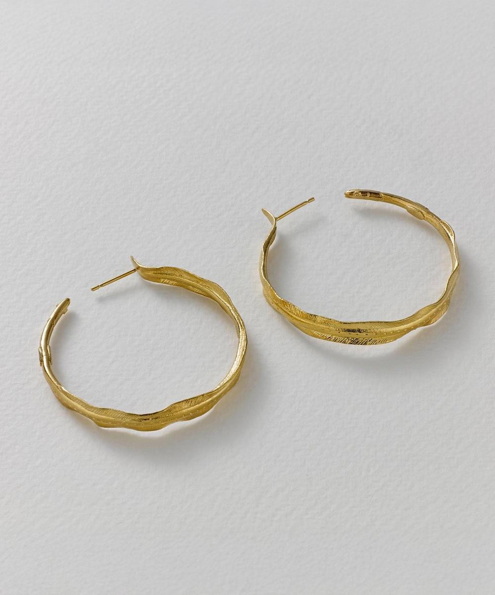 Liberty London Alex Monroe 22ct Gold-Plated Silver Eel Hoop Earrings