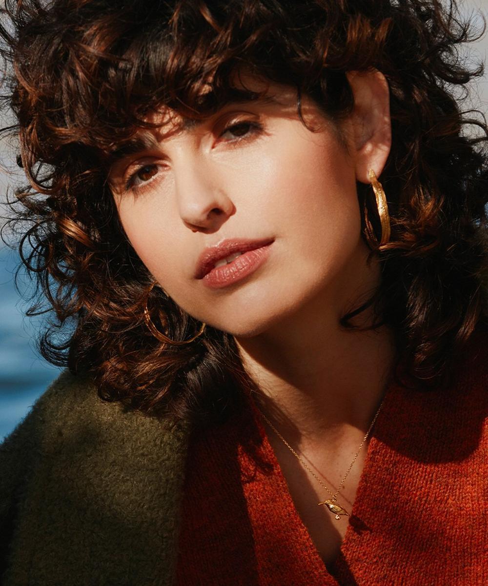 liberty london Alex Monroe 22ct Gold-Plated Silver Eel Hoop Earrings