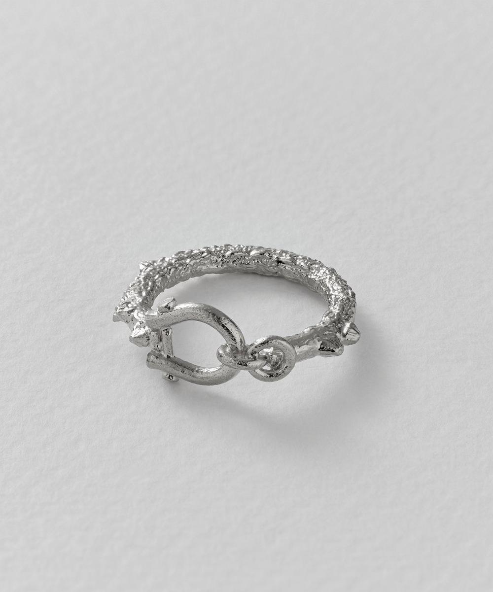 Liberty London Alex Monroe Sterling Silver Aged Boatyard Link Ring