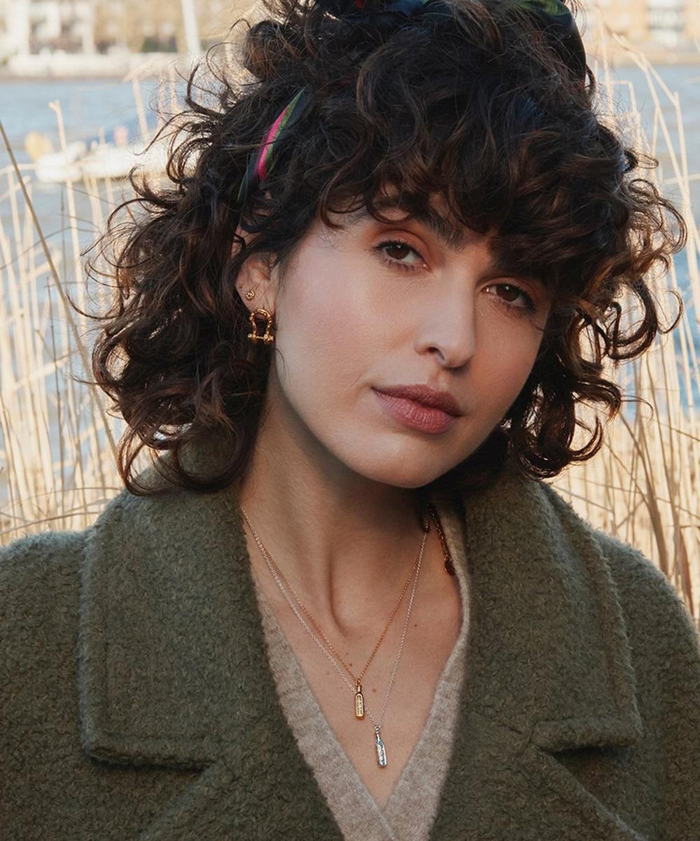 liberty london Alex Monroe Sterling Silver 'Not To Be Taken' Poison Bottle Necklace