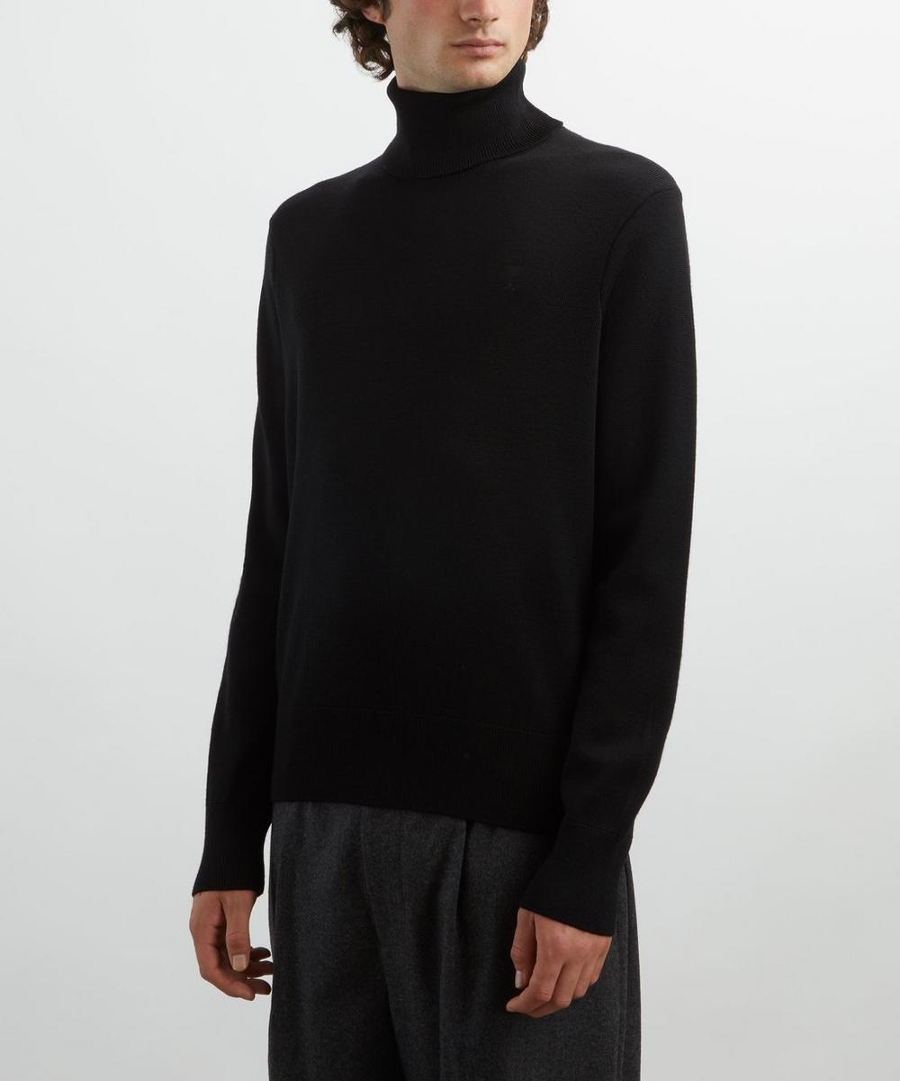 Liberty London Ami Black Ami De Coeur Turtle-Neck Jumper