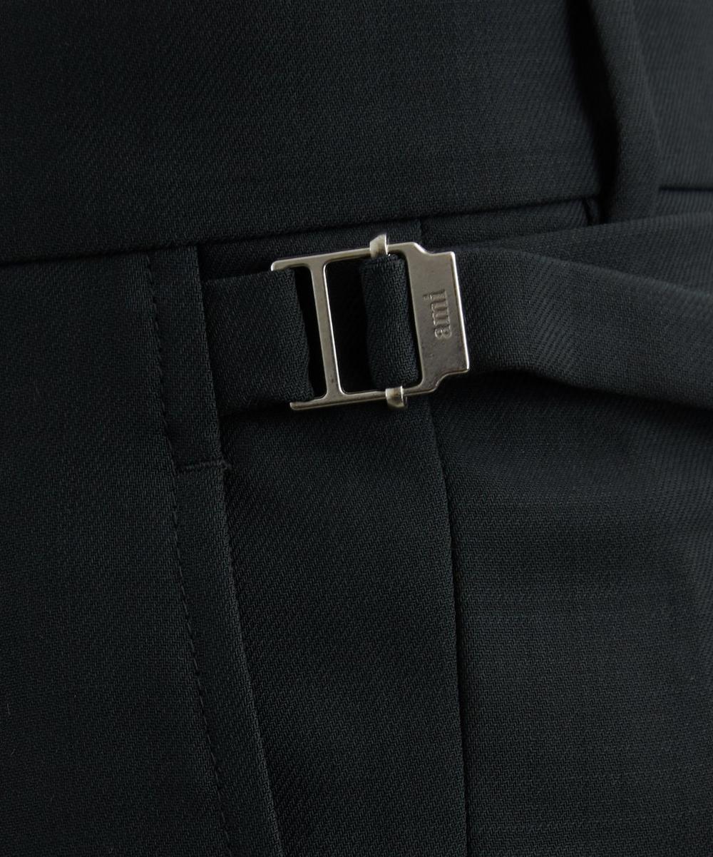 Liberty London Ami Black Wool Low-Waist Wide Trousers