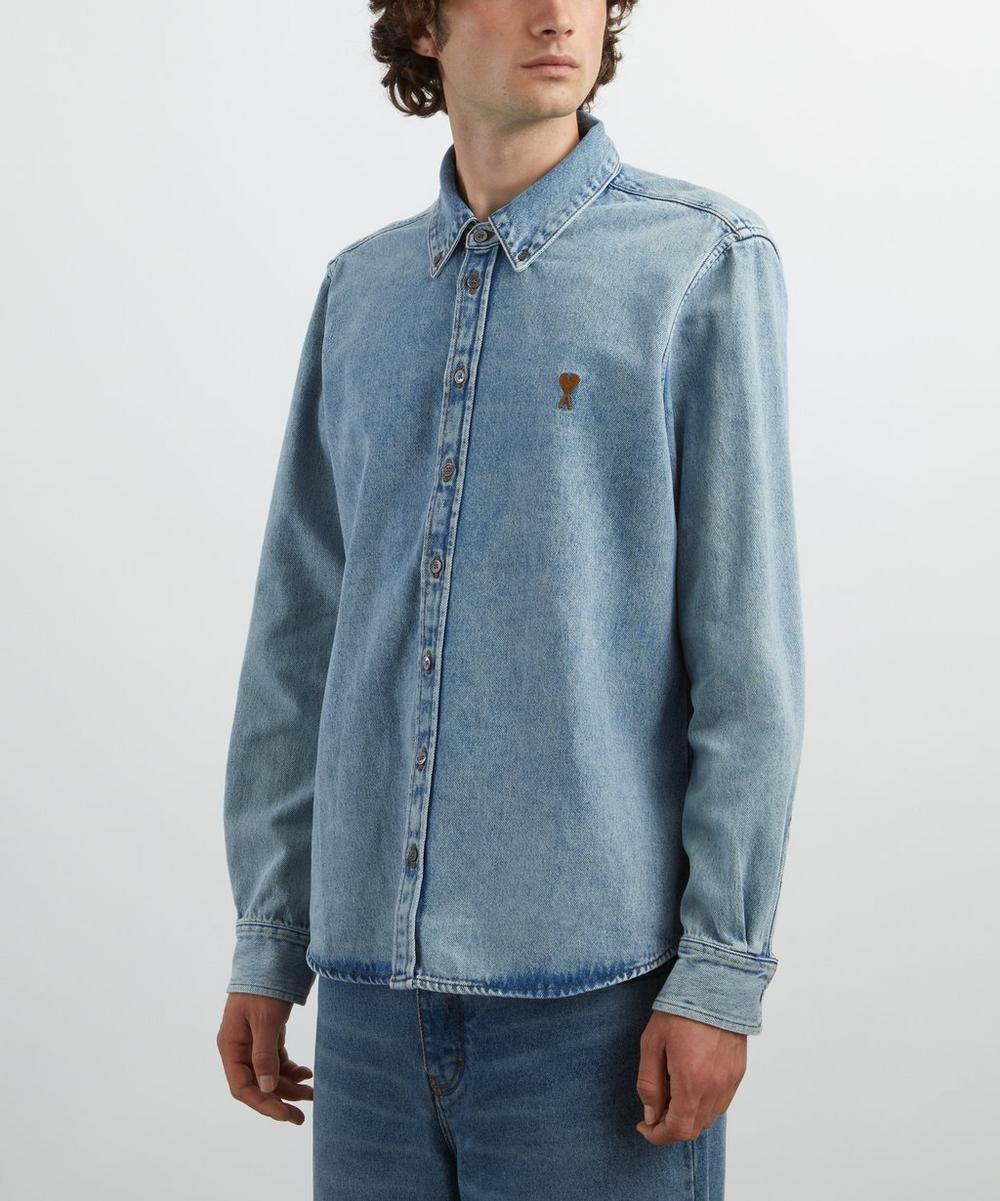 Liberty London Ami Blue Cotton Ami De Coeur Denim Shirt