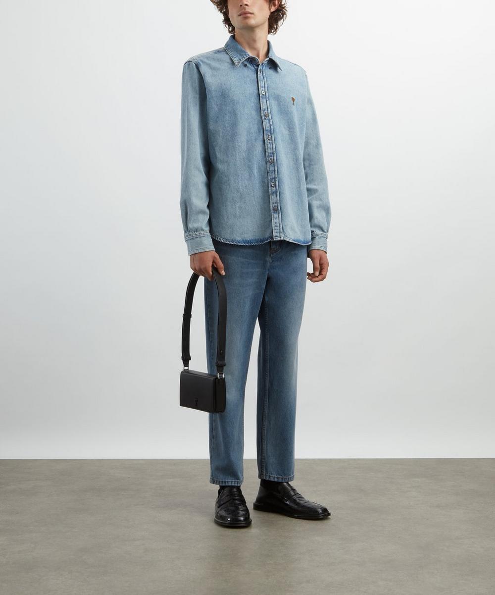 liberty london Ami Blue Cotton Ami de Coeur Denim Shirt