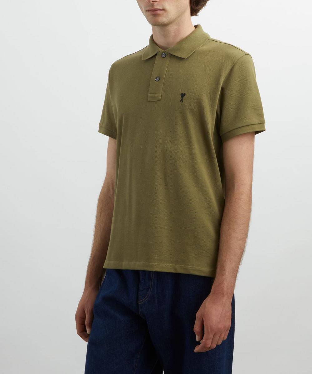 Liberty London Ami Bronze Ami De Coeur Cotton Pique Polo Shirt