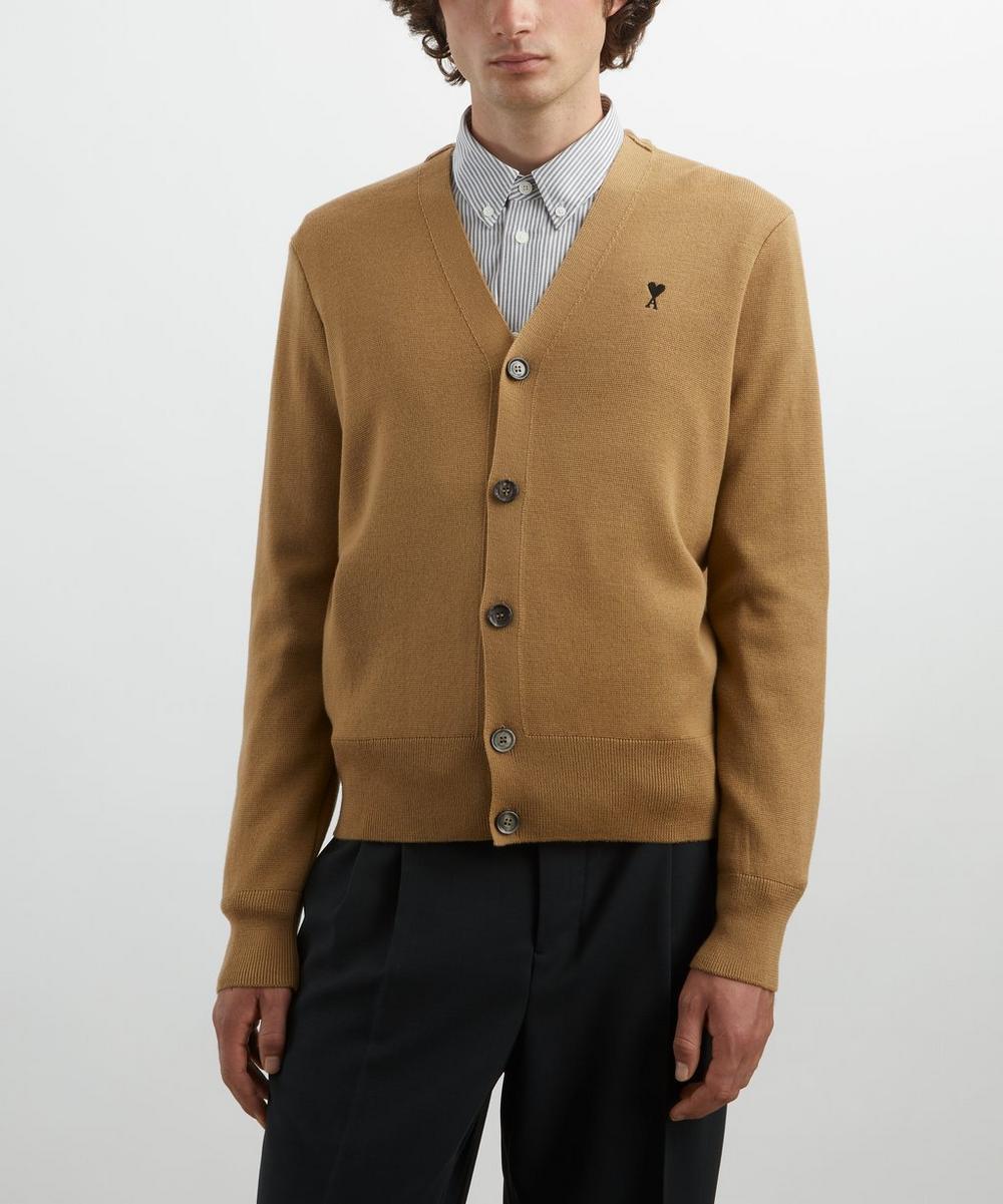 Liberty London Ami Camel Embroidered Ami De Coeur Cardigan