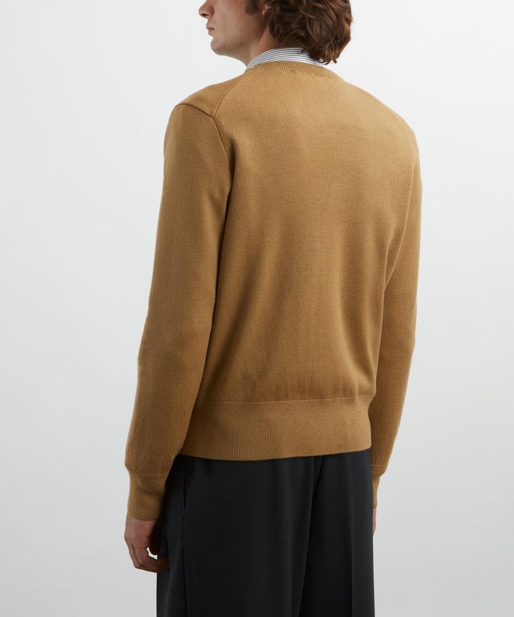 Liberty London Ami Camel Embroidered Ami De Coeur Cardigan