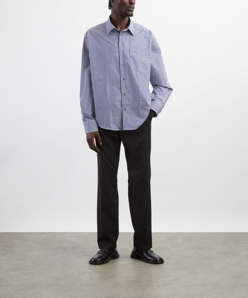 liberty london Ami Cotton Embossed Stripe ADC Boxy Shirt