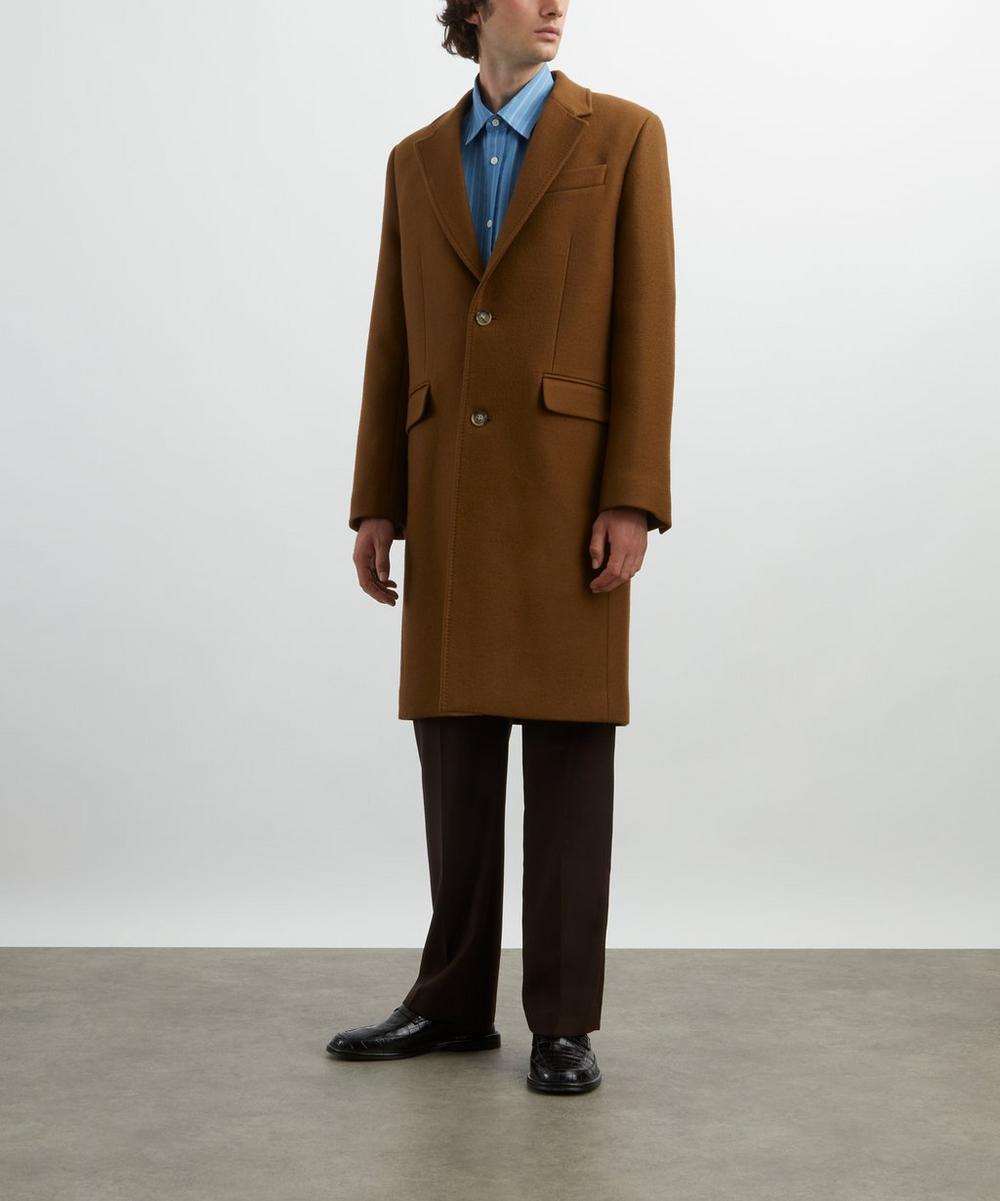 Liberty London Ami Hazelnut Single-Breasted Wool Coat