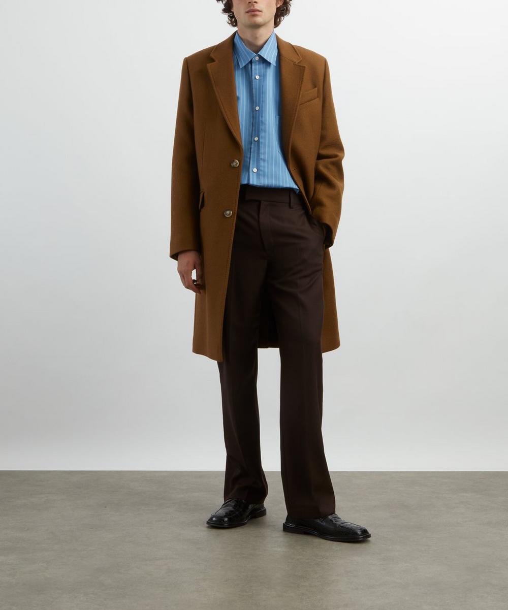 liberty london Ami Hazelnut Single-Breasted Wool Coat