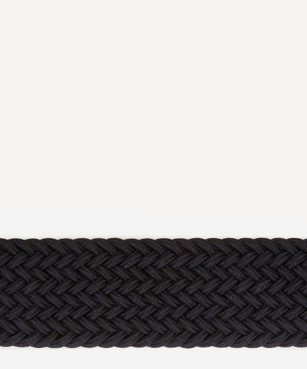 Liberty London Anderson's Leather Trimmed Woven-Stretch Belt