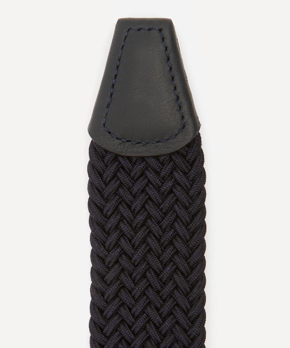 Liberty London Anderson's Leather Trimmed Woven-Stretch Belt