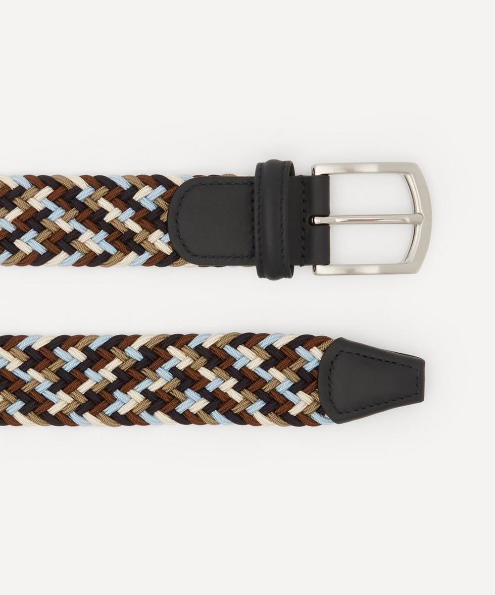 liberty london Anderson's Woven Elasticated Multicoloured Blue Belt