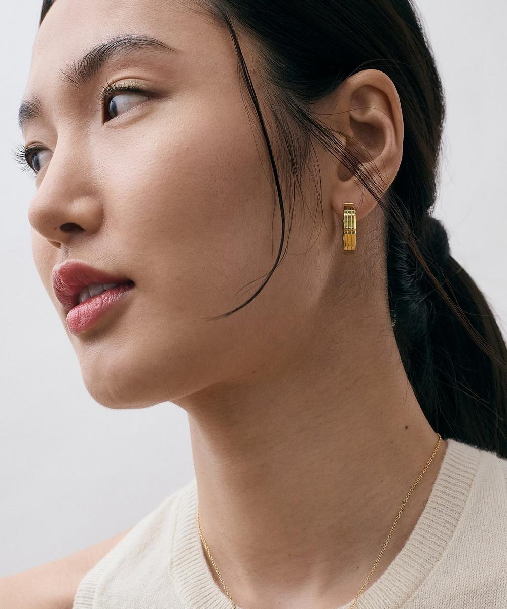 liberty london Astley Clarke 18ct Gold Plated Vermeil Silver Aubar Bold Hoop Earrings