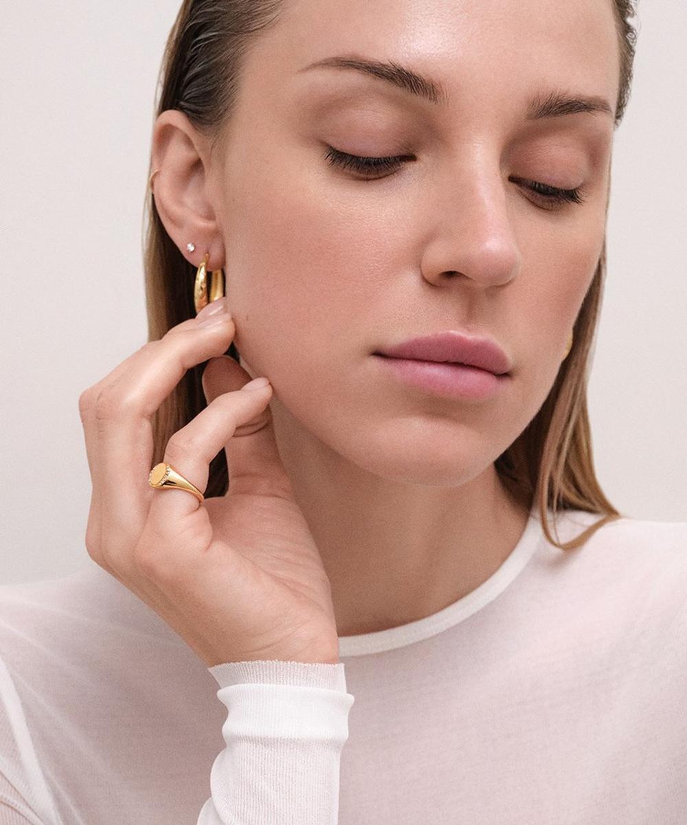 liberty london Astley Clarke 18ct Gold-Plated Vermeil Silver Maxi Tiny Star Hoop Earrings