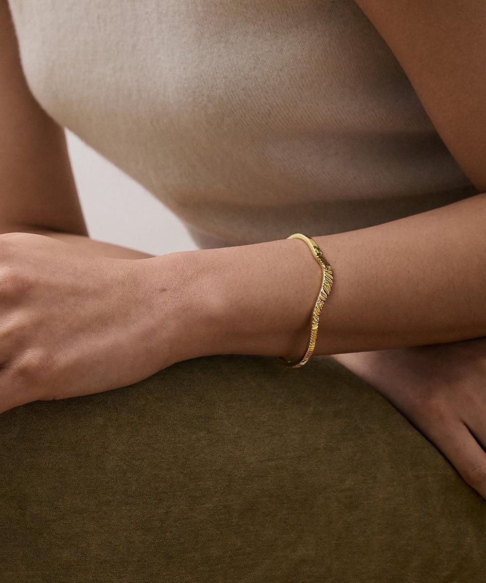 liberty london Astley Clarke 18ct Gold-Plated Vermeil Silver Raye Cuff Bracelet
