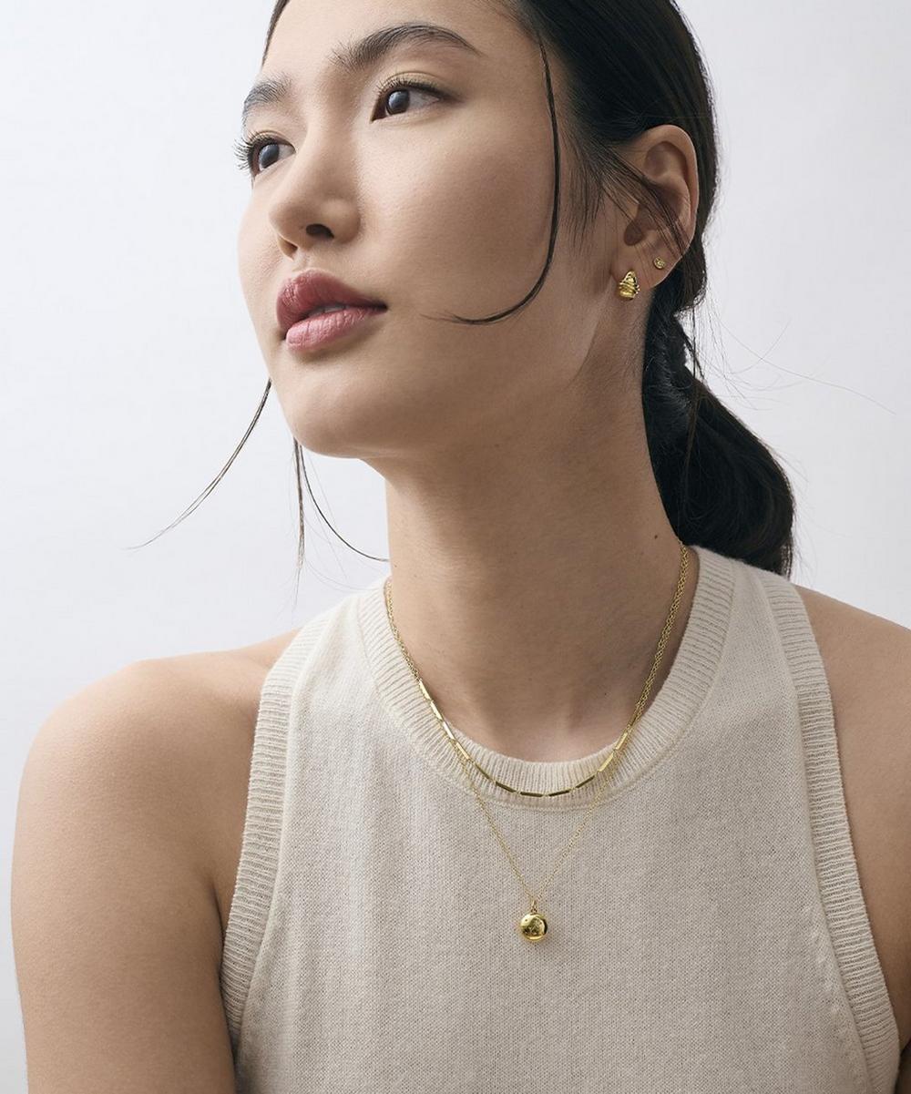 Liberty London Astley Clarke 18ct Gold-Plated Vermeil Silver Tiny Star Mini Biography Locket Necklace